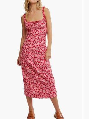 Free People Lucinda Floral  Midi Dress